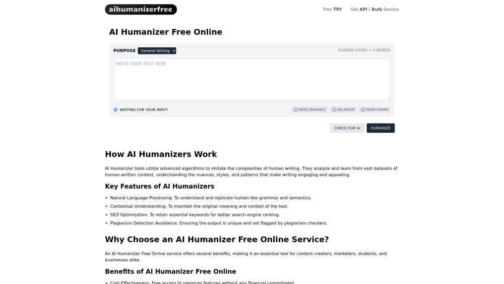 AI Humanizer Free Online