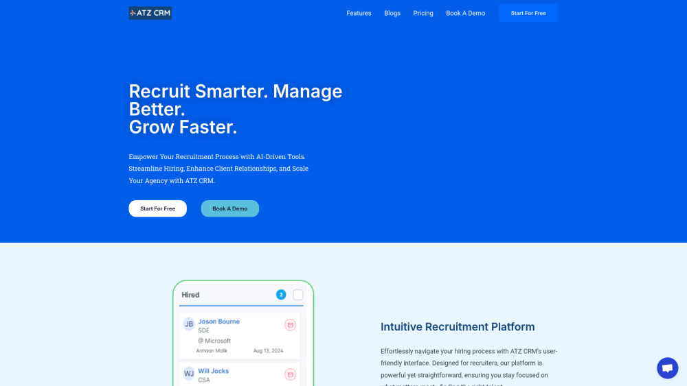 ATZ CRM: AI-Powered Recruitment ATS & CRM Software