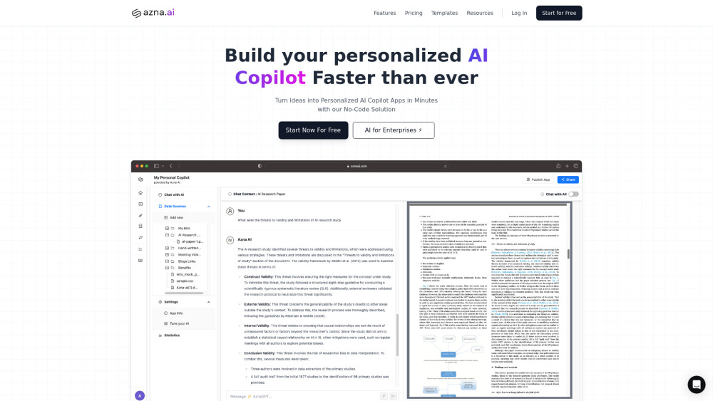 Azna AI - Build Personalized AI Copilot Apps in Minutes