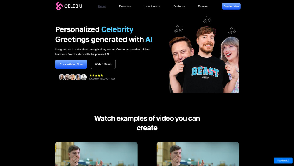 CelebU - Get Your AI Celebrity Greetings Today