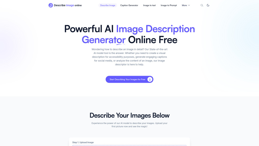 AI Describe Image - Free AI Online Image Description Tool