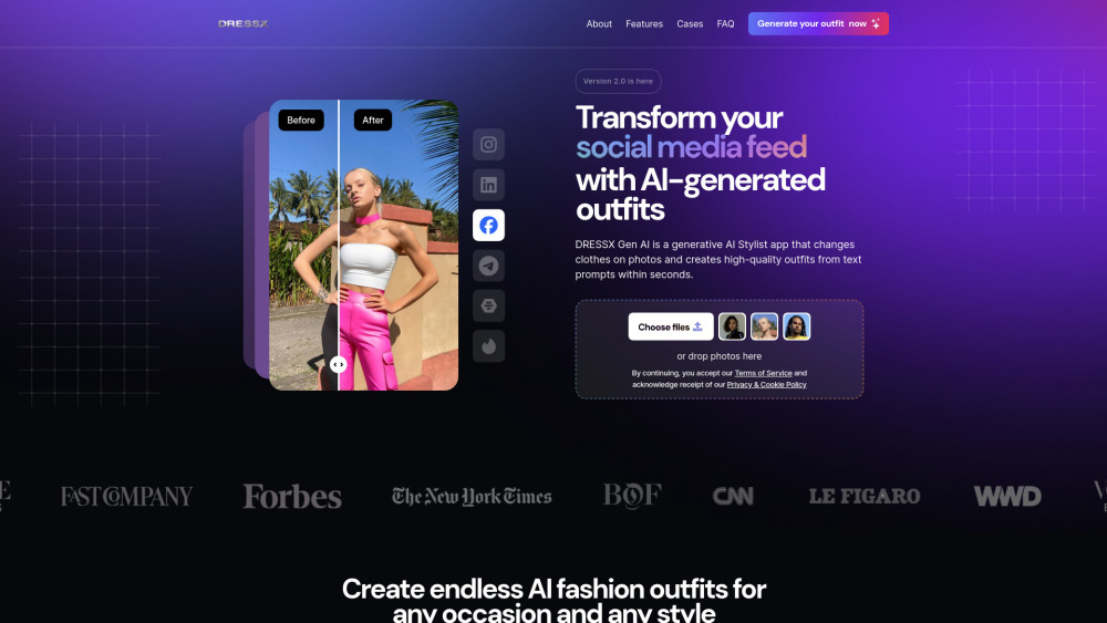 DRESSX.me - AI-Generated Fashion: Explore Virtual Wardrobe