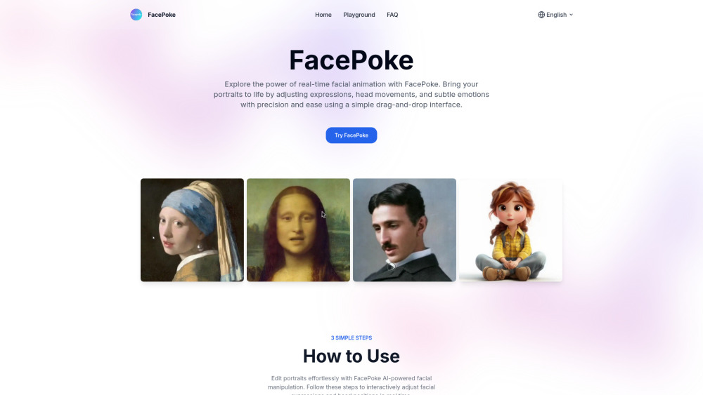 FacePoke | Free Online AI Portrait Facial Expression Editor