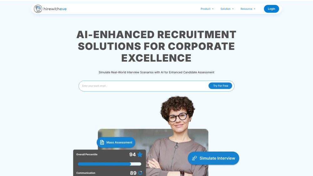 HirewithEve - AI-Enhanced Recruitment Solutions for Corporate Excellence