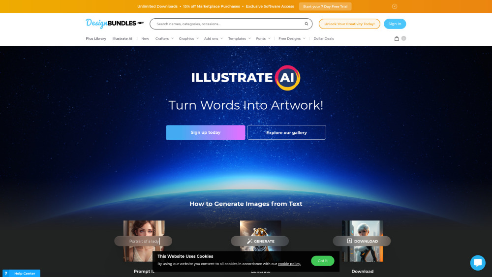 Illustrate AI - Turn Words into Stunning Artwork