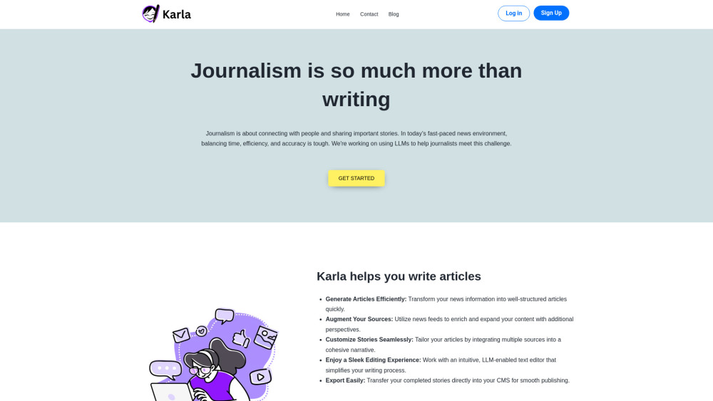 Karla - AI for Journalists: Revolutionize Your Writing Experience