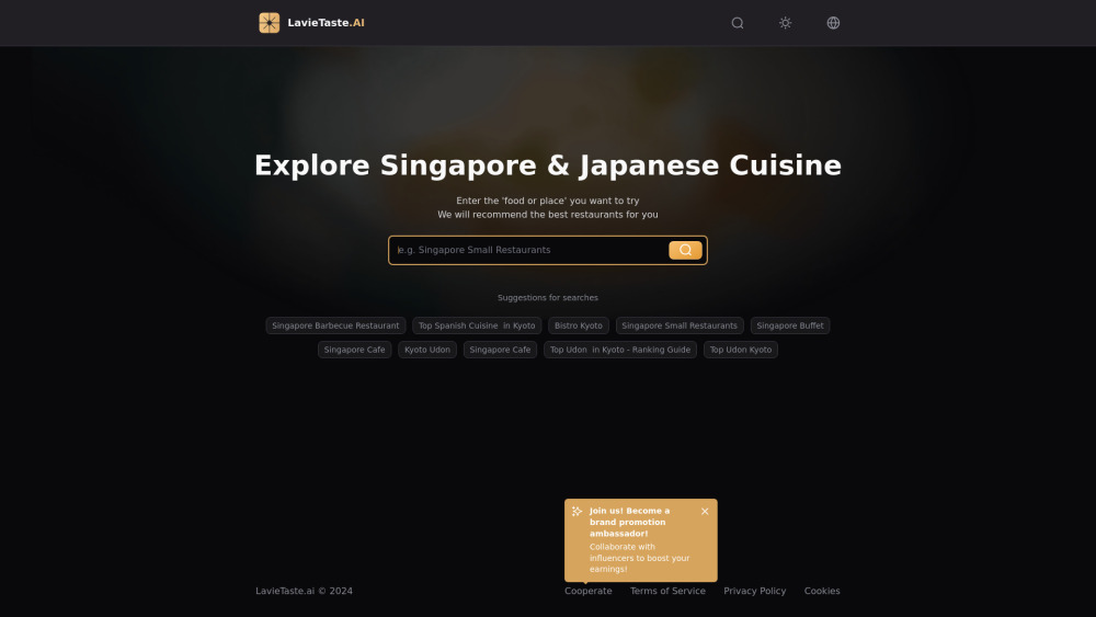 LavieTaste.AI - Explore Singapore & Japanese Cuisine