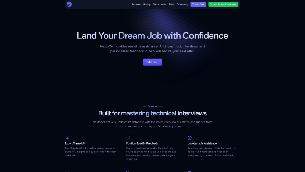 Nextoffer: AI Interview Assistant - Ace Your Job Interview with Confidence