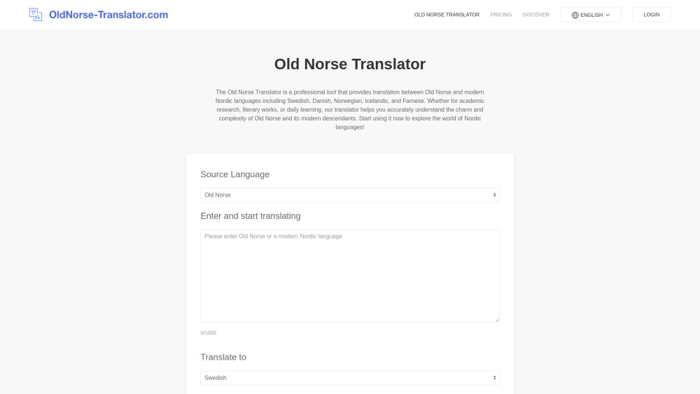 Old Norse Translator - Accurate Translation Tool for Nordic Languages