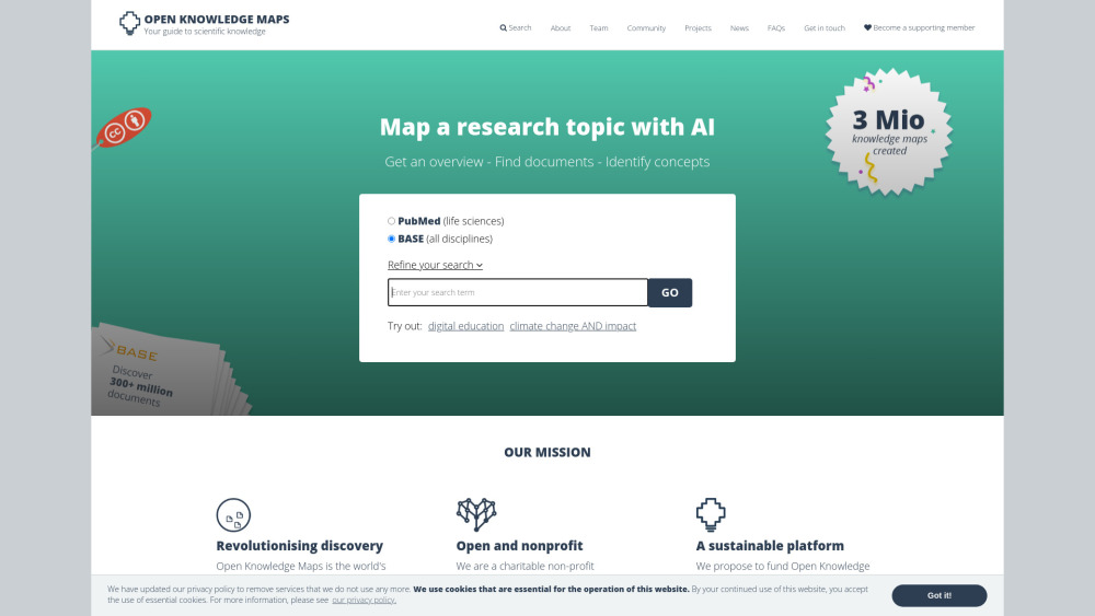 Open Knowledge Maps 功能、优点、缺点及使用案例