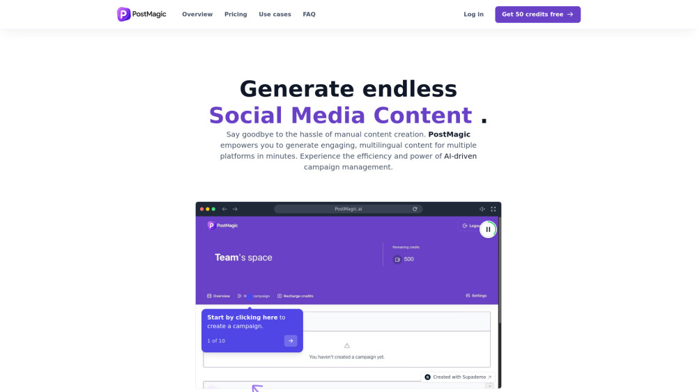 PostMagic: AI-Driven Social Media Mass Post Generator