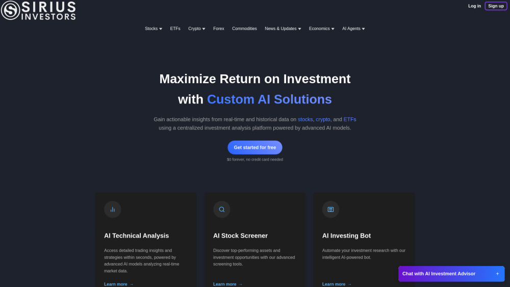 Custom AI Solutions for Investment Analysis - Sirius Investors