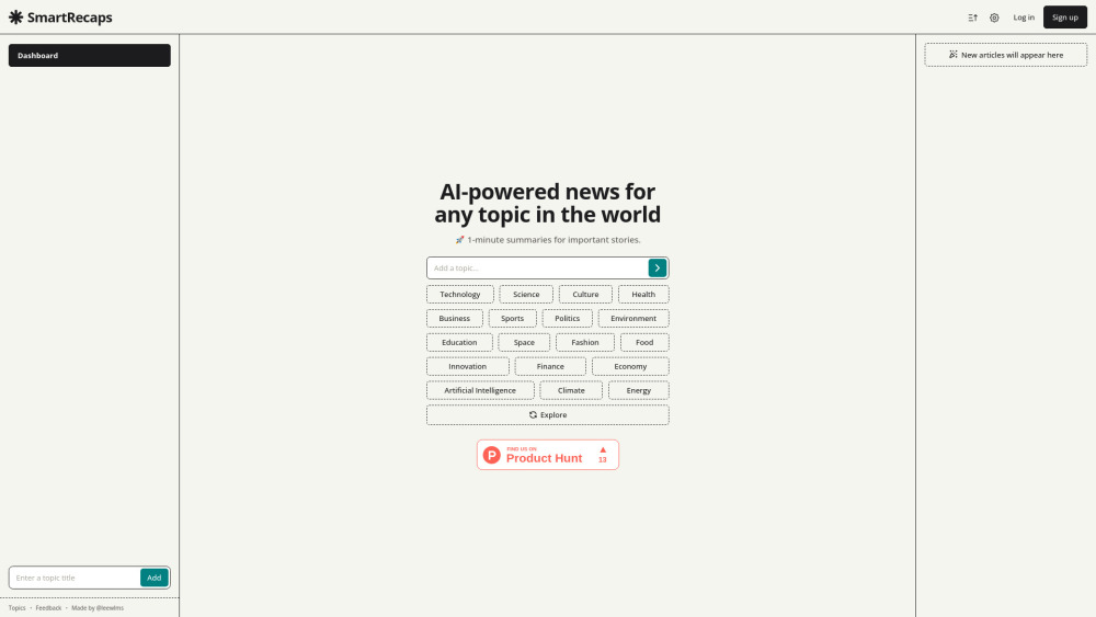 SmartRecaps - AI Powered News Summaries