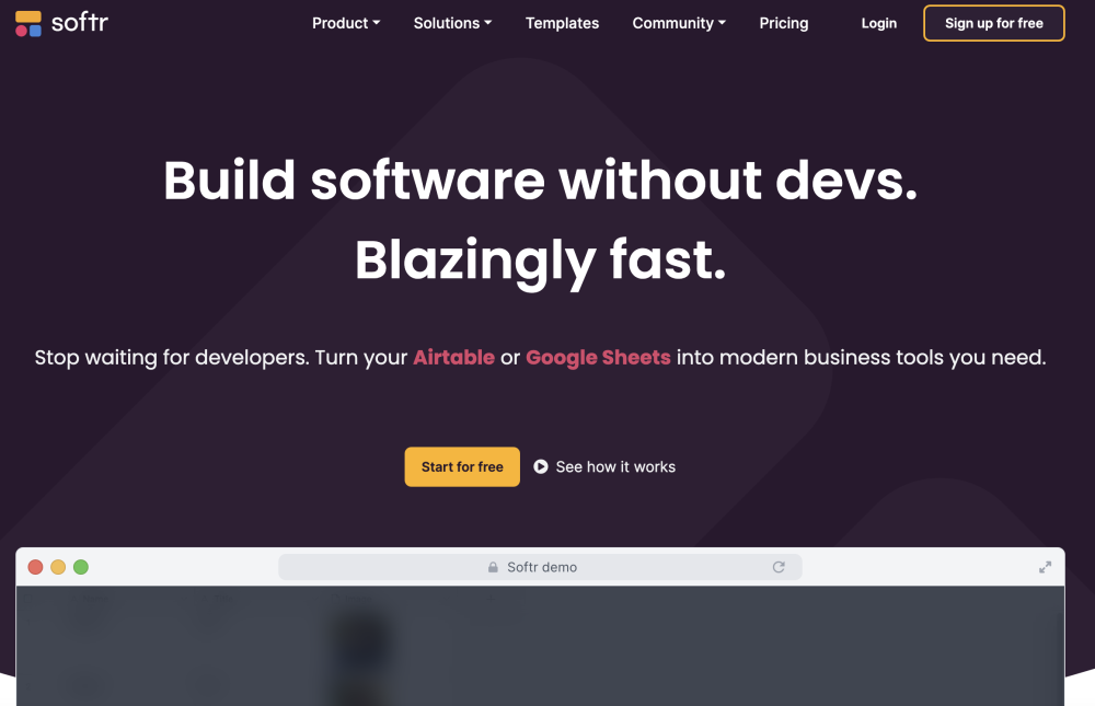 Softr Introduction: What is Softr about