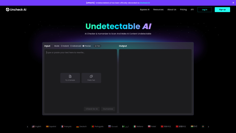 Uncheck AI: Undetectable AI Free & Best AI Detector Online