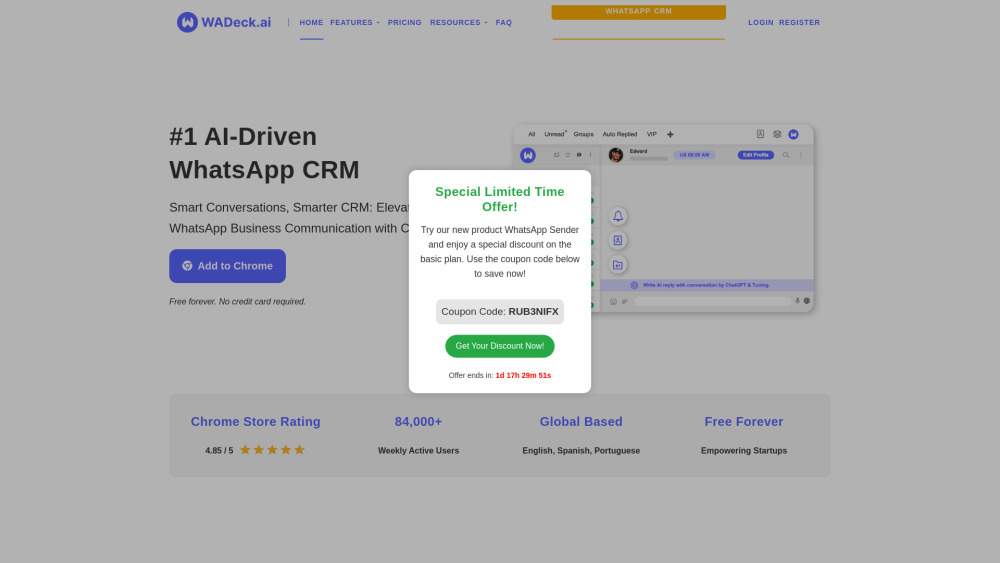 #1 AI-Driven WhatsApp CRM - WADeck