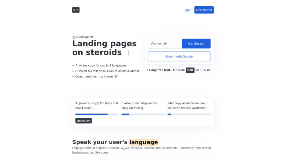 Wafrow - Landing Pages on Steroids