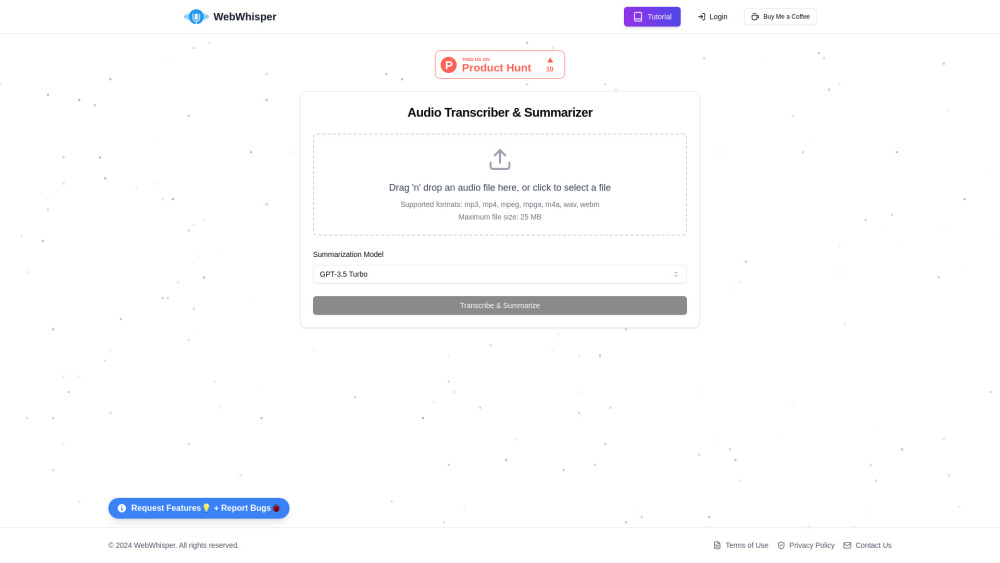 WebWhisper - AI-Powered Online Audio Transcriber & Summarizer