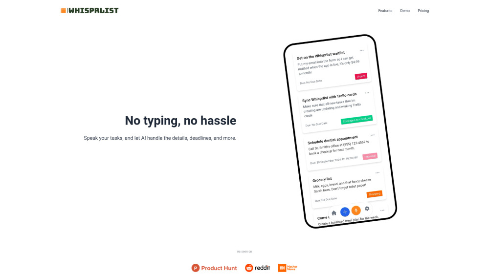 Whisprlist - Revolutionize Your Task Management with Voice-Powered Efficiency