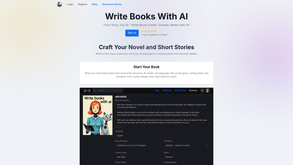 Write Books With AI - Your Story, Our AI