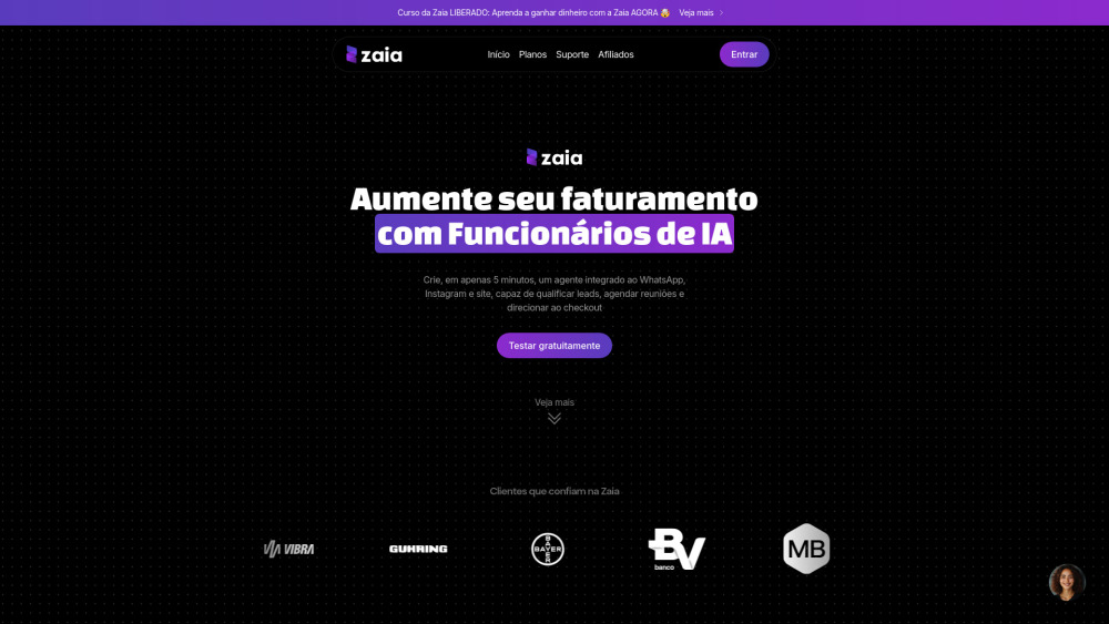 Zaia - Automatize seu Suporte e Vendas com Agentes Autônomos de Inteligência Artificial